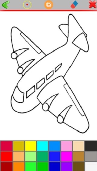 兒童涂色怪獸飛機