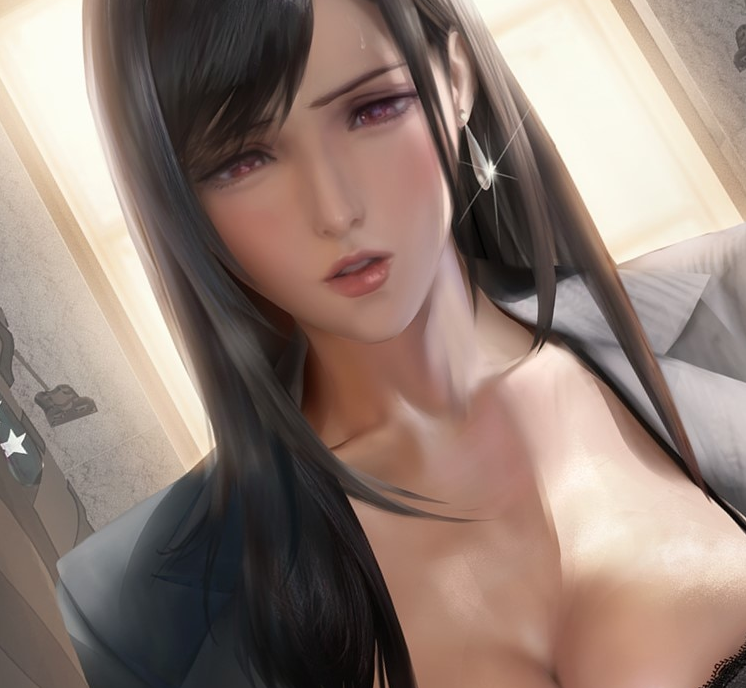 《最終幻想7：重制版》蒂法誘人身材同人壁紙