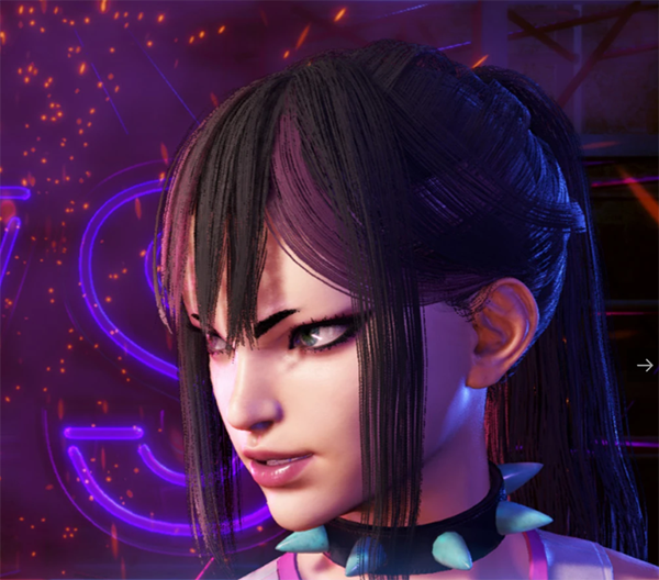 《街頭霸王6》韓蛛俐黑紫色馬尾MOD
