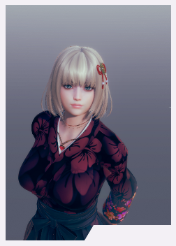 《AI少女》金色短發紫色和服美艷御姐MOD