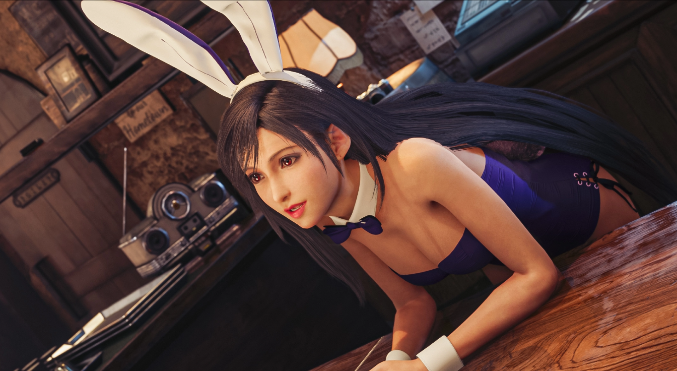 《最終幻想7：重制版》蒂法清純素顏絕美兔女郎MOD