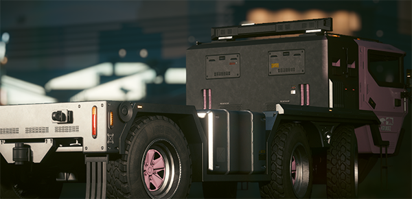 《賽博朋克2077》粉紅少女心泥頭車MOD