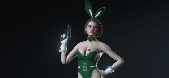 《生化危機3：重制版》吉爾墨綠色兔女郎裝MOD