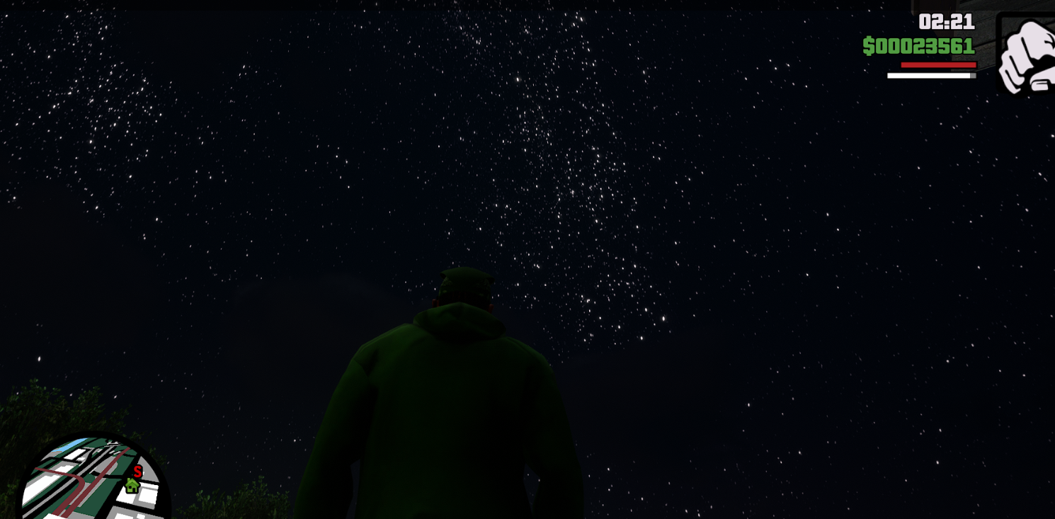 《俠盜獵車手三部曲重制版》充滿星星的夜空MOD