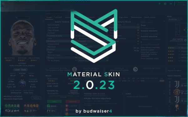 《足球經理2023》Material青黑色皮膚補丁v1.13