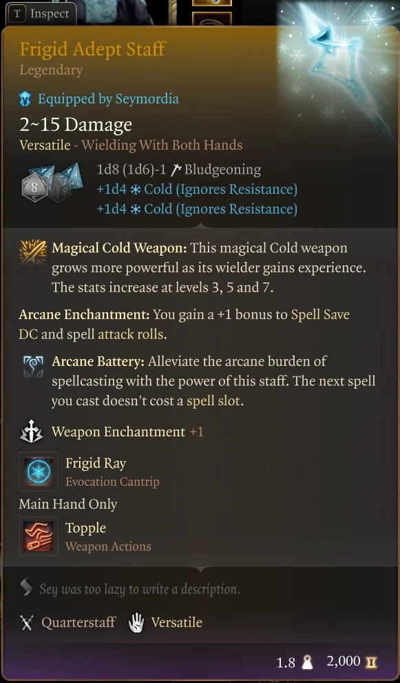 《博德之門3》嚴寒達人裝備套裝MOD