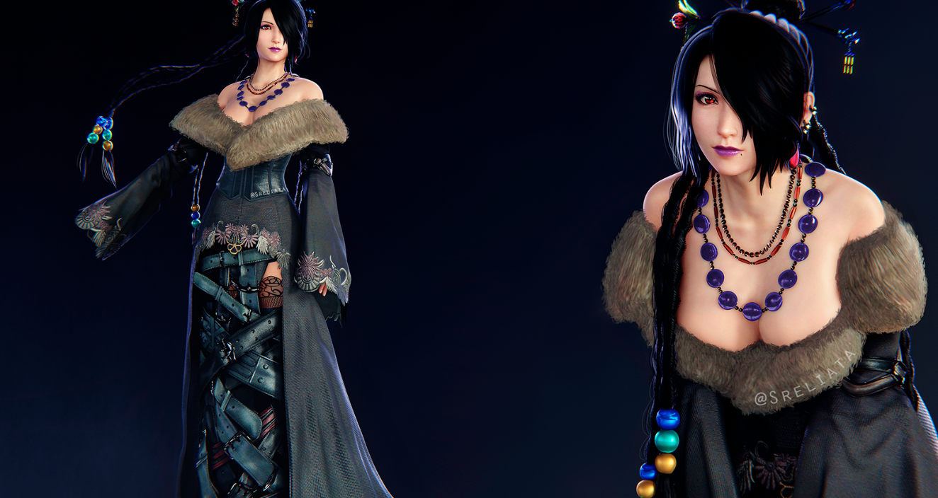 《最終幻想7：重制版》蒂法換裝最終幻想10露露MOD