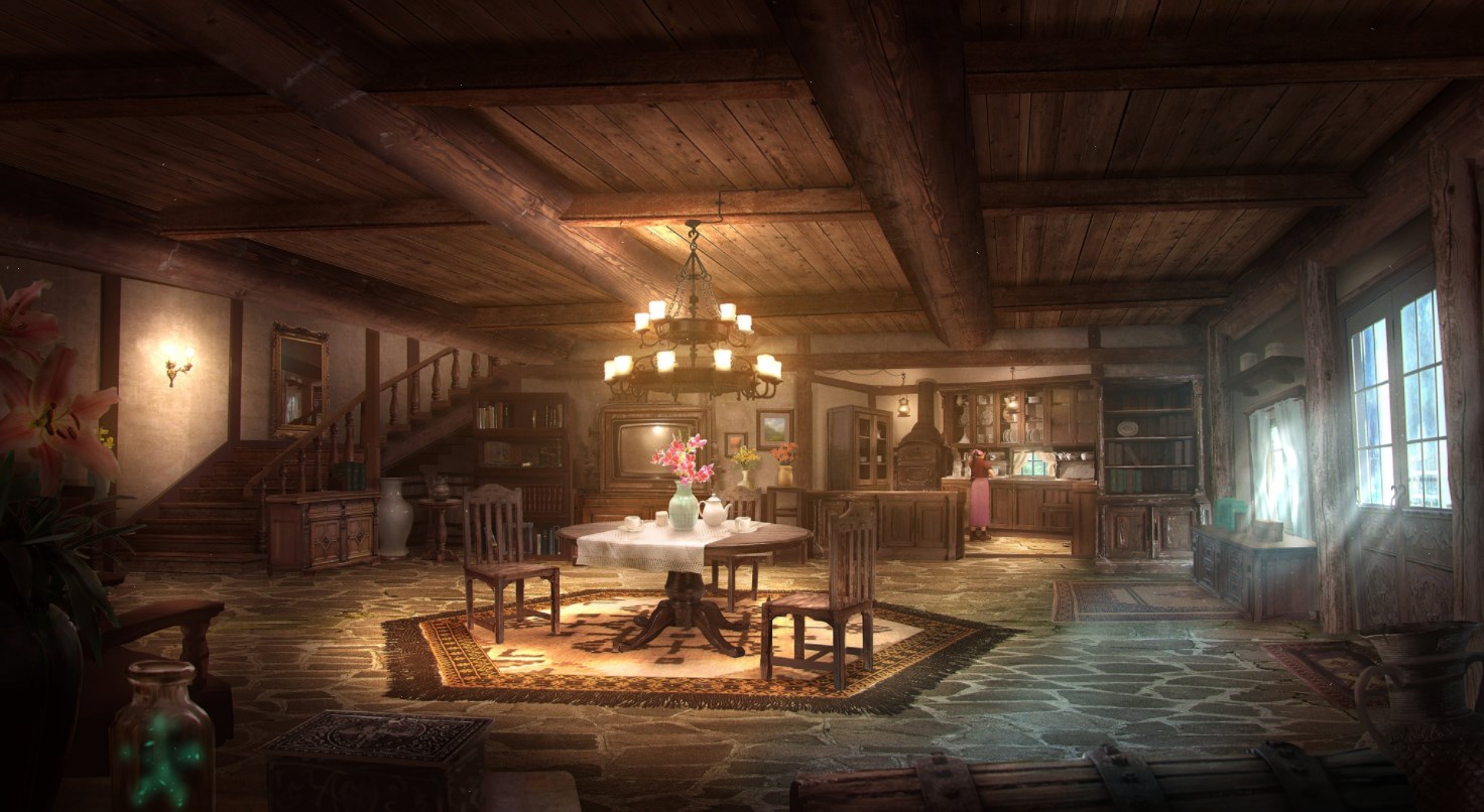 《Wallpaper Engine》最終幻想7愛麗絲的家場景繪圖動態壁紙