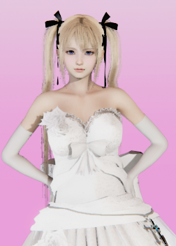 《AI少女》金發雙馬尾婚紗小姐姐MOD