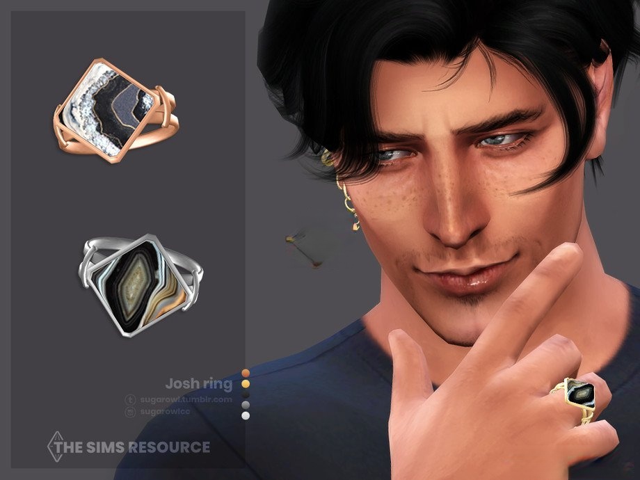 《模擬人生4》帶寶石的男性戒指MOD
