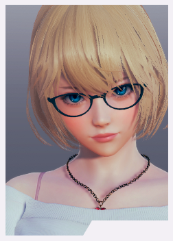 《AI少女》金色短發露肩休閑裝美少女MOD