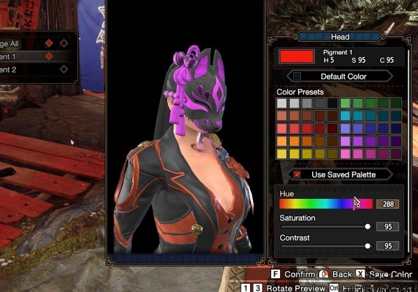 《怪物獵人：崛起》可染色狐貍面具MOD