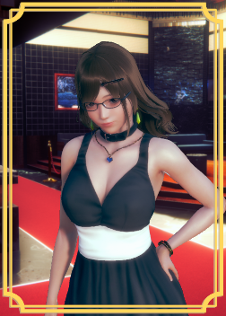 《AI少女》黑色連衣禮服眼鏡御姐MOD