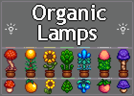 《星露谷物語》多彩植物燈MOD