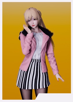 《AI少女》黑白條紋短裙知性美小姐姐MOD