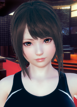 《AI少女》黑色競技泳裝性感學姐MOD