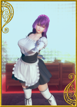 《AI少女》紫色長發低領女仆裝小姐姐MOD