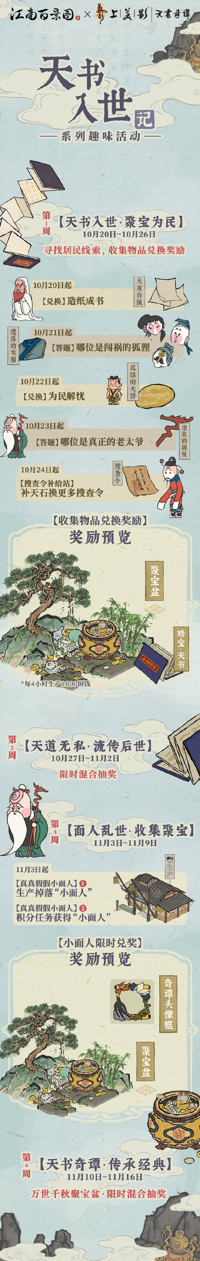 《江南百景圖》天書入世記活動匯總