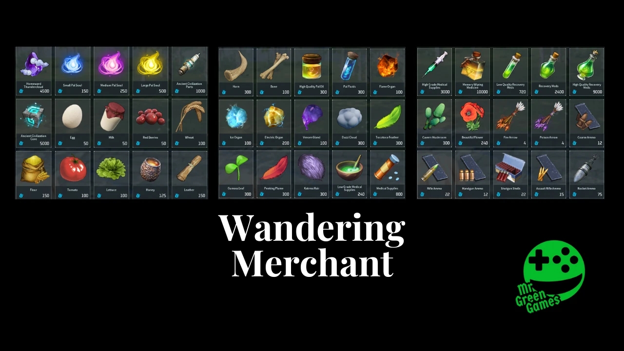 《幻獸帕魯》商人增加交易物品MOD