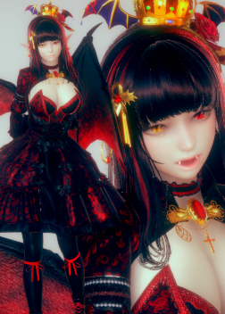 《AI少女》黑色長裙誘人身材女吸血鬼MOD
