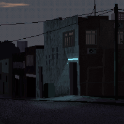 《Wallpaper Engine》像素風街道安靜夜晚動態壁紙