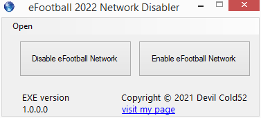 《eFootball 2022》網(wǎng)絡(luò)啟動和禁止工具v2.0[兼容官補(bǔ)v1.0]