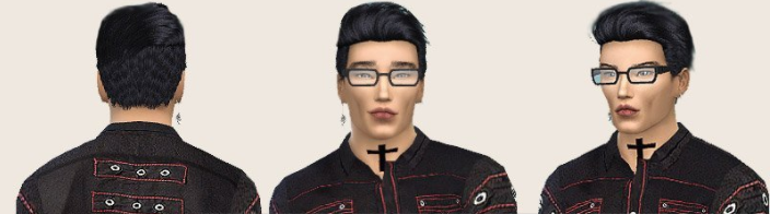 《模擬人生4》男款黑紅色襯衫MOD