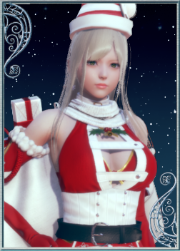 《AI少女》銀色長發(fā)露肩圣誕裝御姐MOD