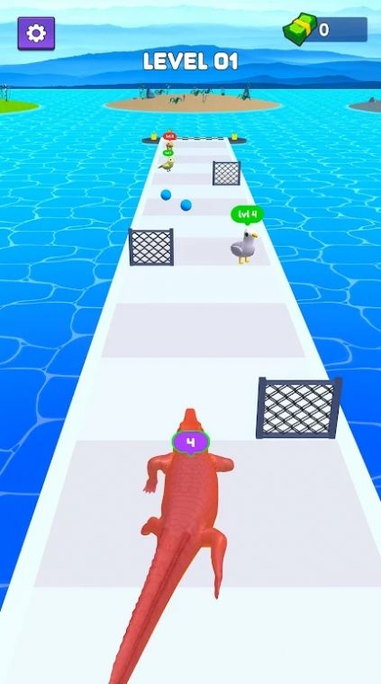 鱷魚怪物攻擊跑