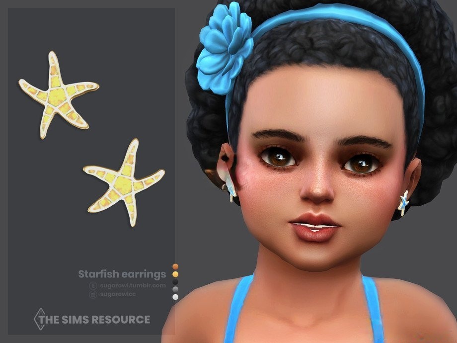 《模擬人生4》幼兒海星耳環MOD