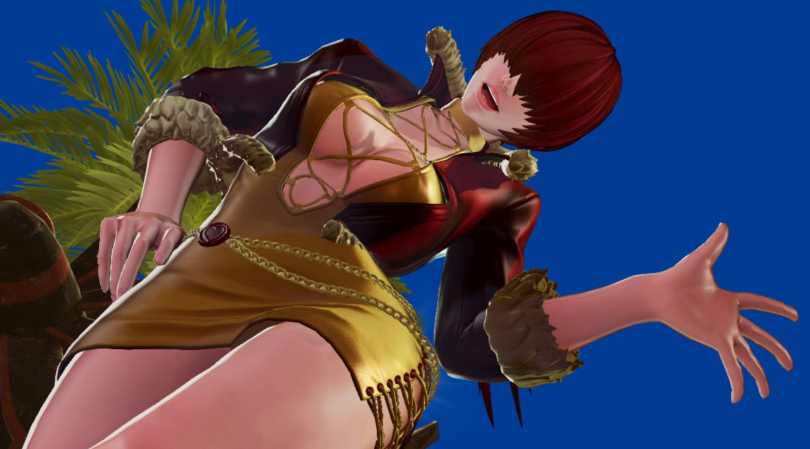 《拳皇15》夏爾米紅色皮衣金色短裙形象MOD