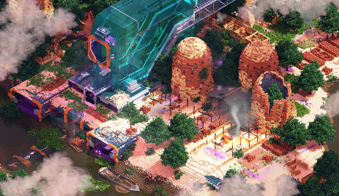 《Wallpaper Engine》像素藝術(shù)俯視角宏大島嶼場景動態(tài)壁紙