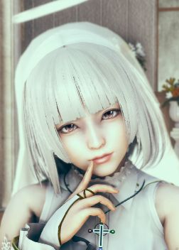 《AI少女》白色短發金色瞳孔美麗修女MOD