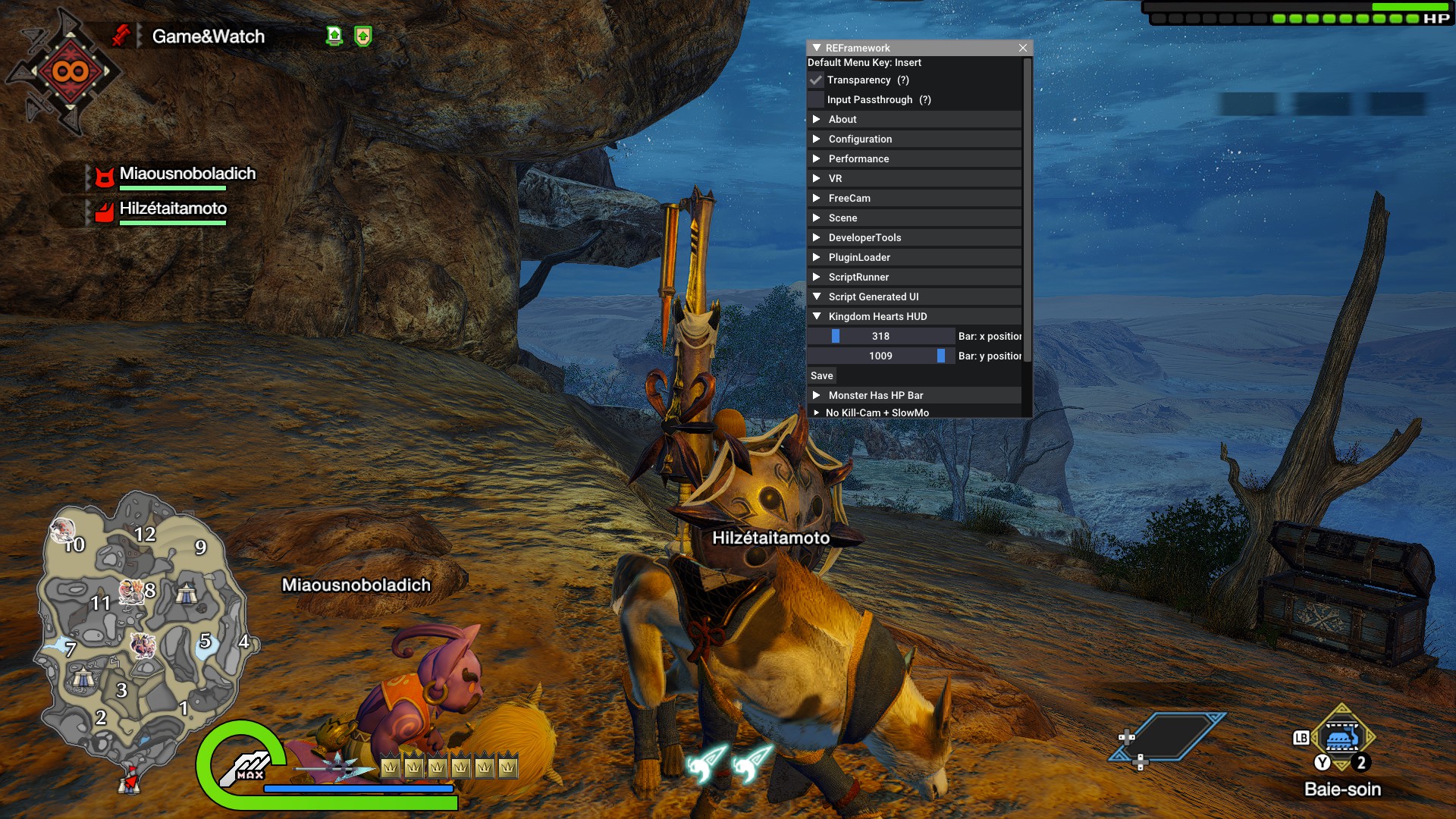 《怪物獵人：崛起》王國之心風格HUD MOD