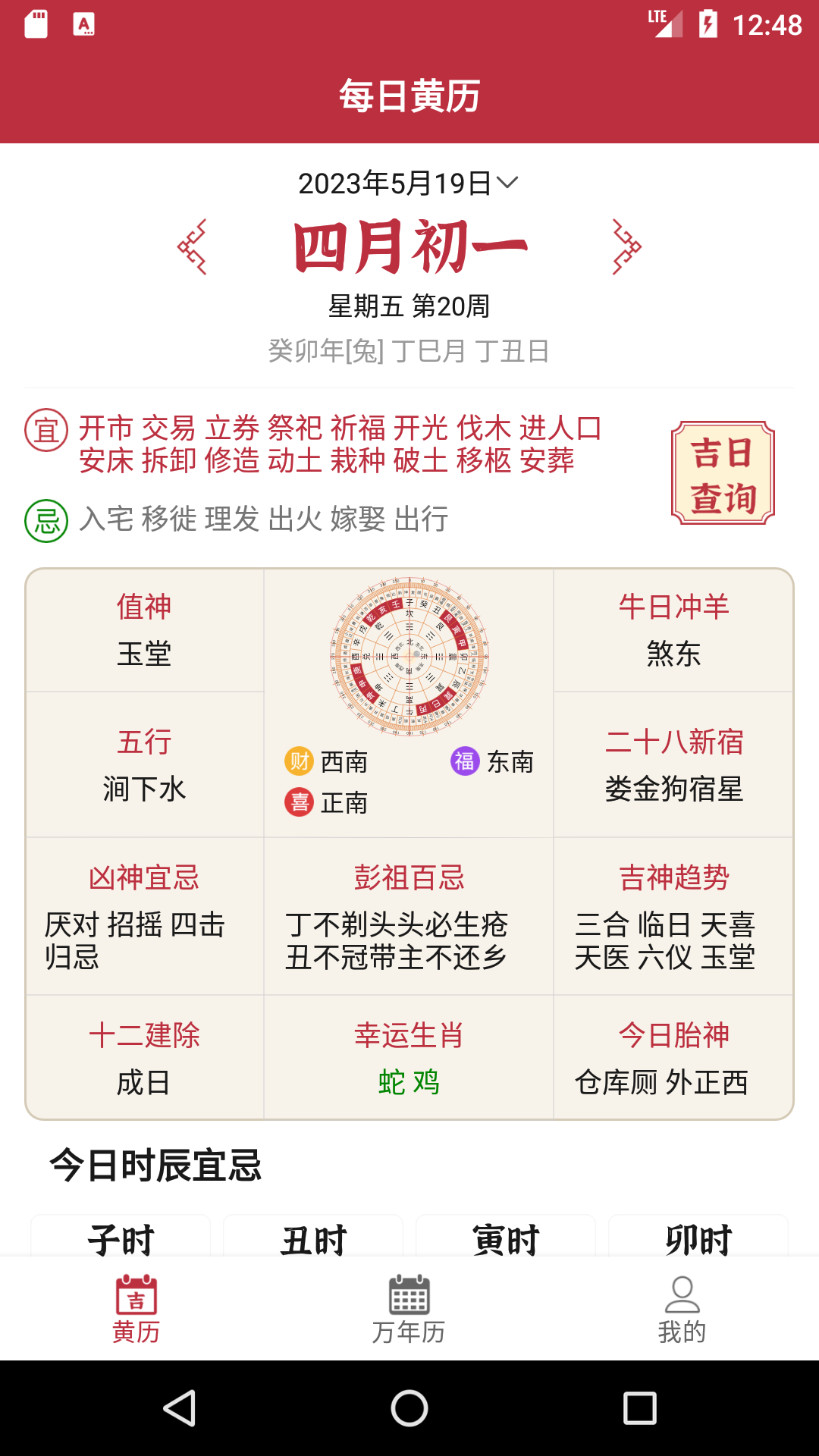 每日黃歷