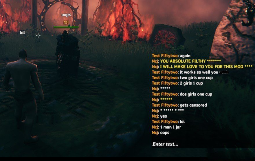 《Valheim：英靈神殿》聊天敏感詞過濾MOD