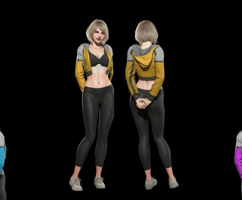 《生化危機4：重制版》阿什莉性感黃色運動裝MOD[正式版]