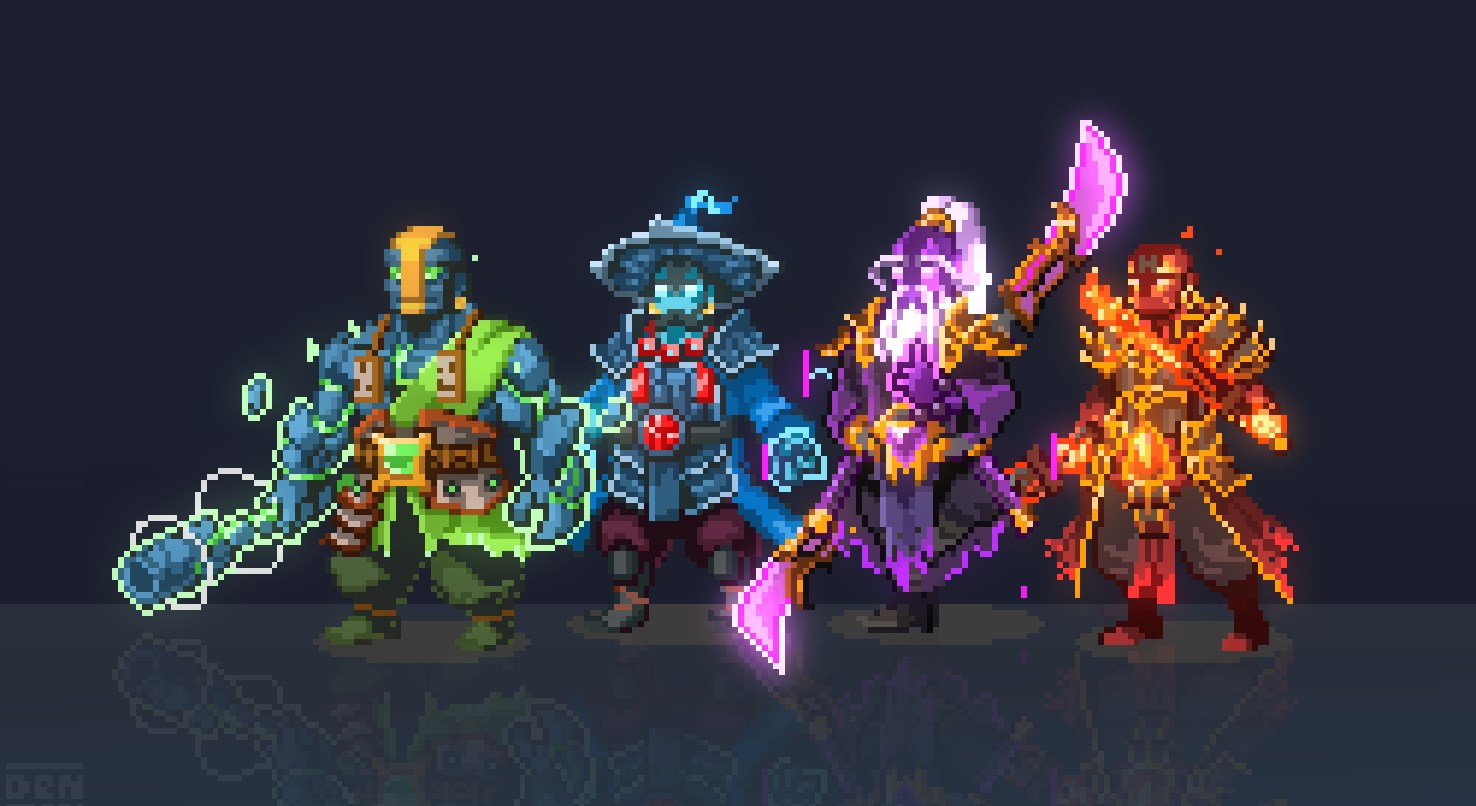 《Wallpaper Engine》DOTA2元素之靈兄弟像素風(fēng)動(dòng)態(tài)壁紙