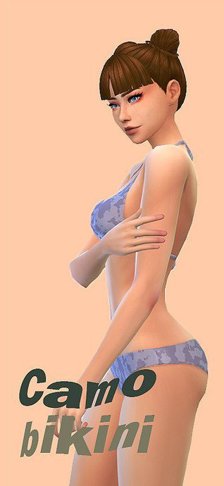 《模擬人生4》性感迷彩泳衣MOD