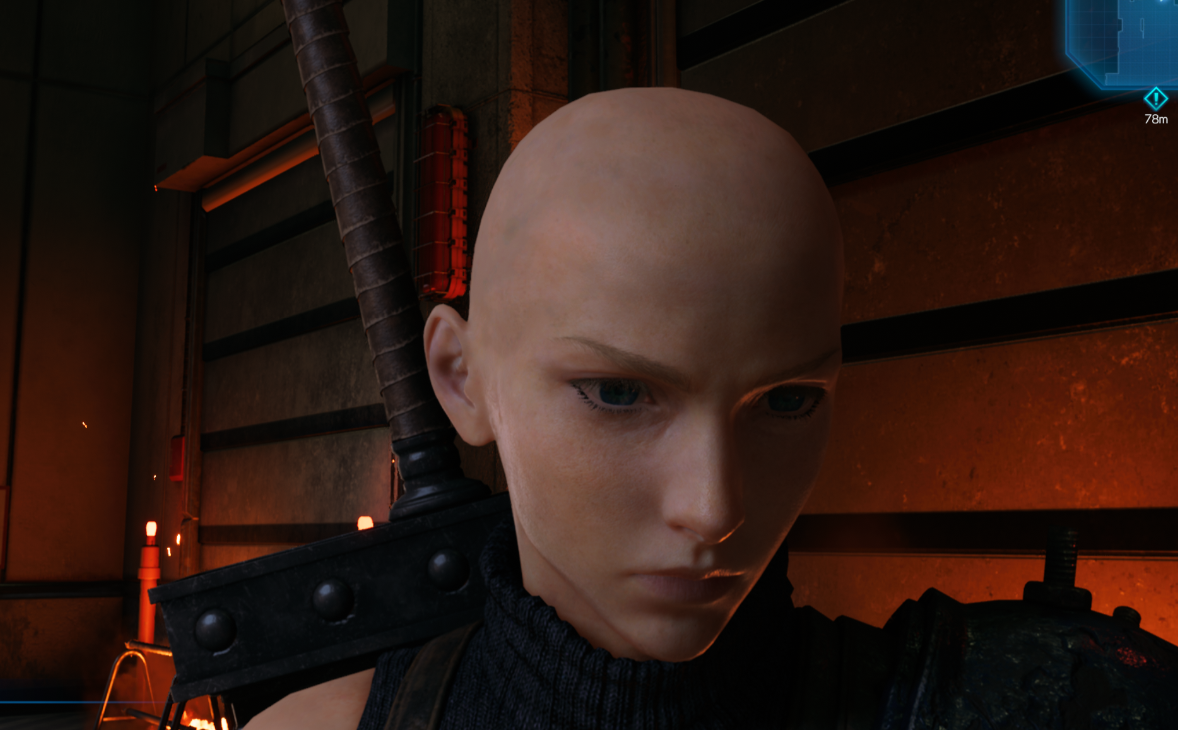 《最終幻想7：重制版》克勞德光頭形象MOD