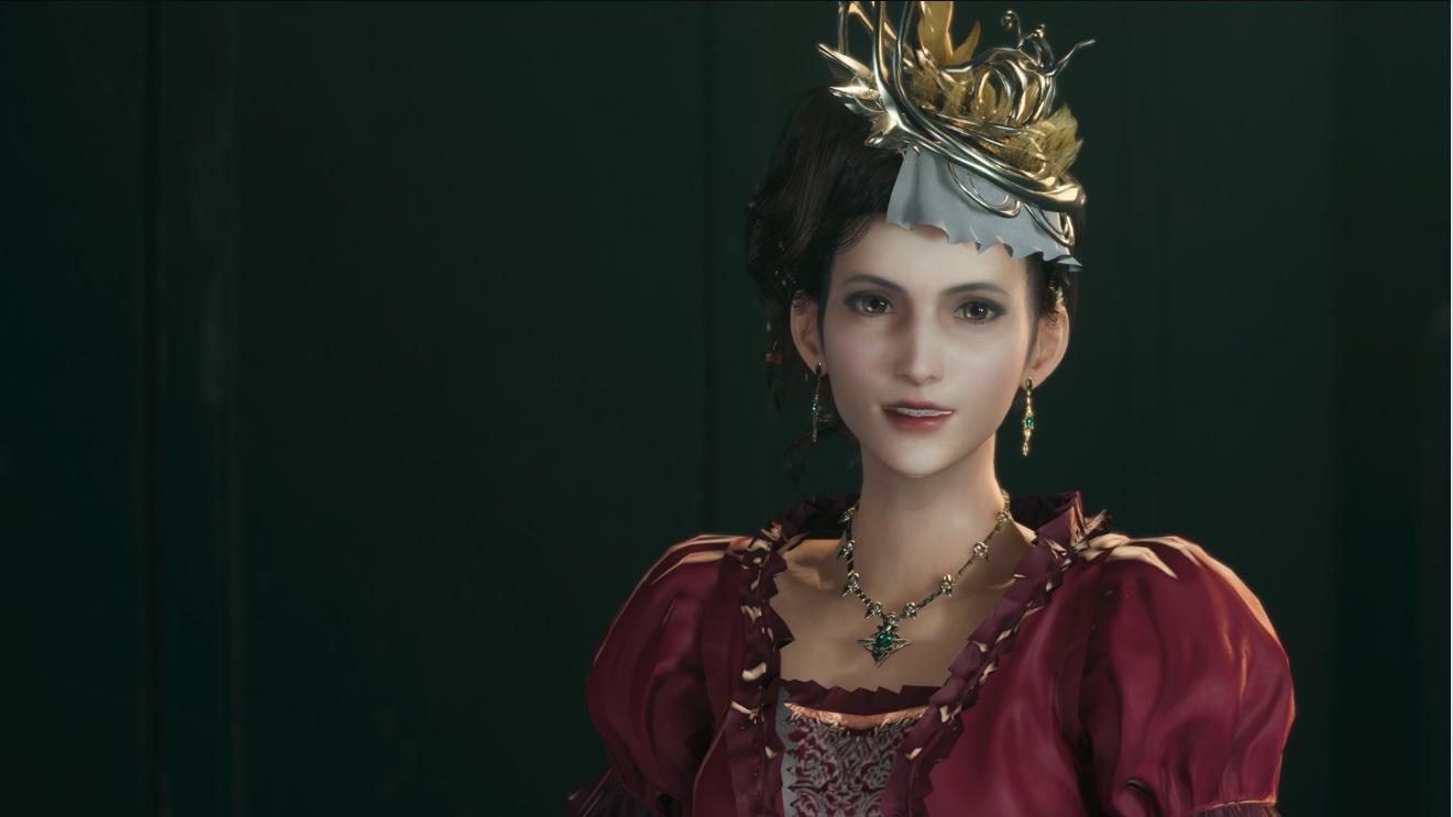 《最終幻想7：重制版》杰西概念圖中的紅色公主裙MOD