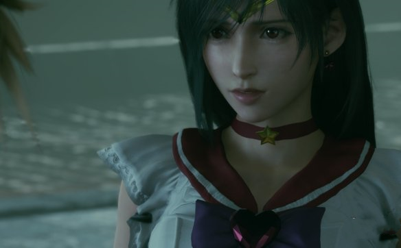《最終幻想7：重制版》蒂法cos美少女戰士水手火星MOD