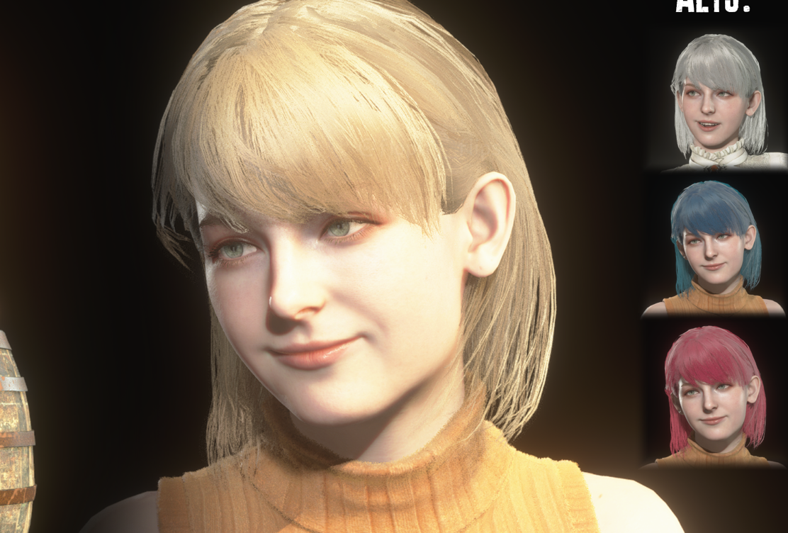 《生化危機4：重制版》阿什莉原版發型三種發色MOD[正式版]