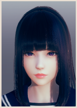 《AI少女》黑發(fā)披肩發(fā)白色水手服女高中生MOD