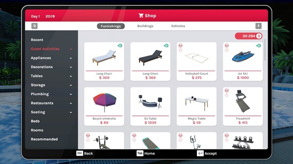 酒店：度假村模擬