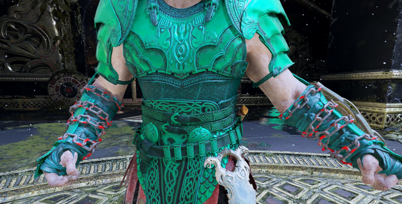 《戰神4》奎托斯女武神鎧甲重新著色MOD