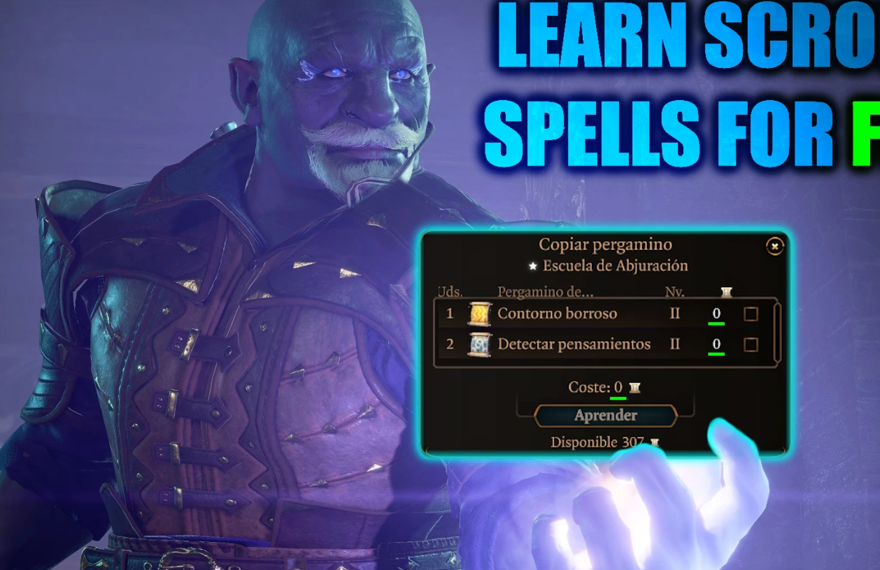 《博德之門3》免費學習卷軸魔法MOD