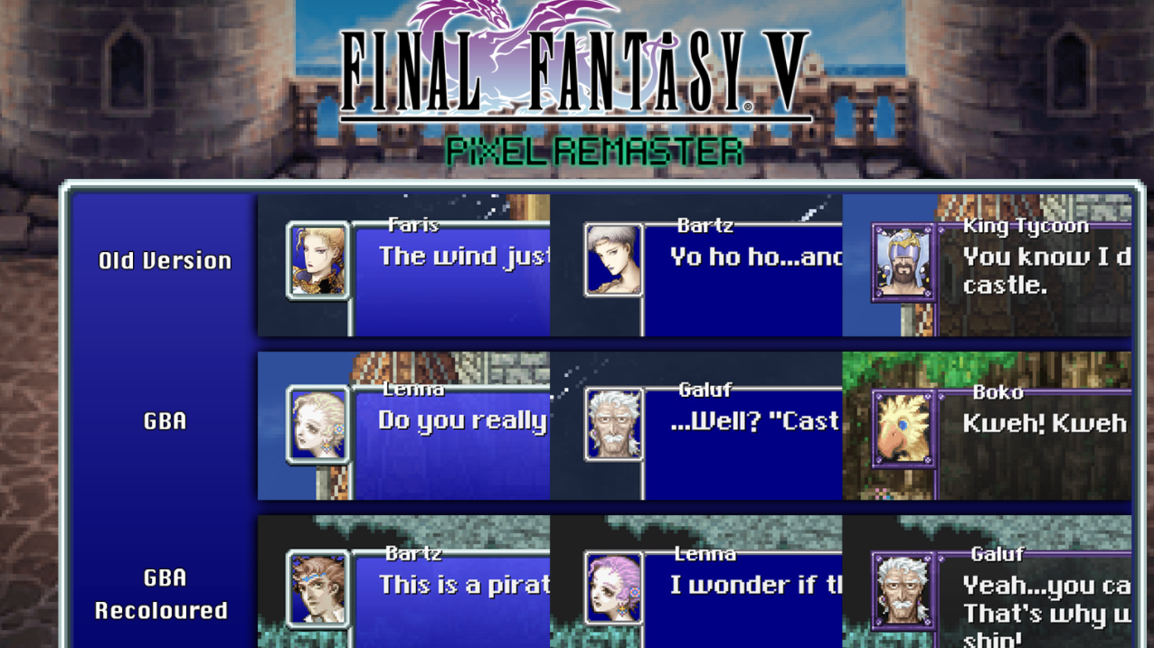 《最終幻想5：像素重制版》人物肖像MOD