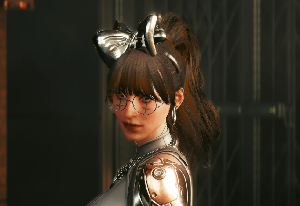 《賽博朋克2077》少女感蝴蝶結(jié)頭帶MOD[支持v2.01]