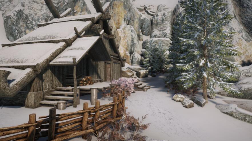 《上古卷軸5：天際重制版》帶視差的雪地高清材質MOD[v1.2]